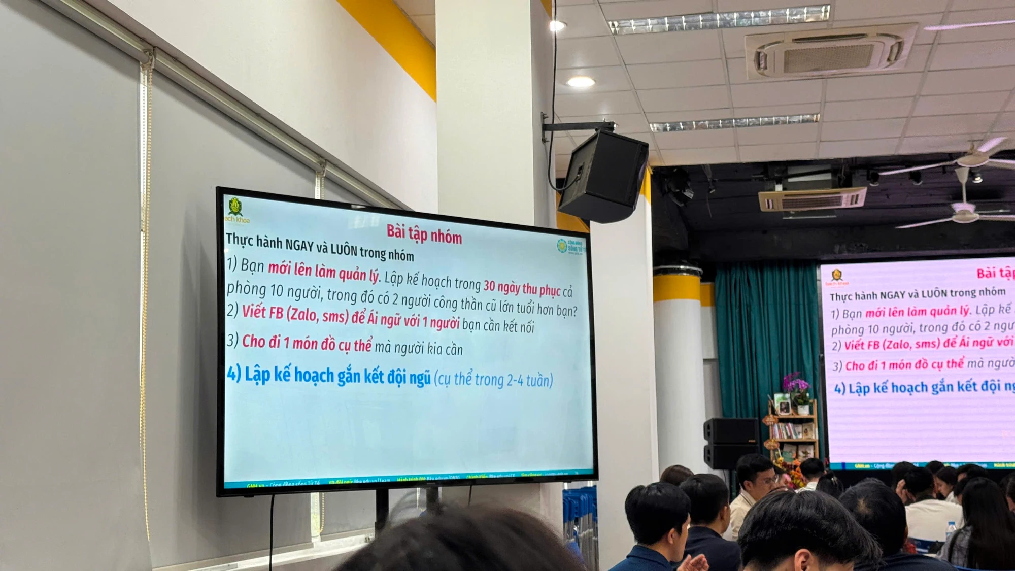 Slide: Bài tập nhóm, thực hành ngay và luôn trong nhóm, 4 đề bài