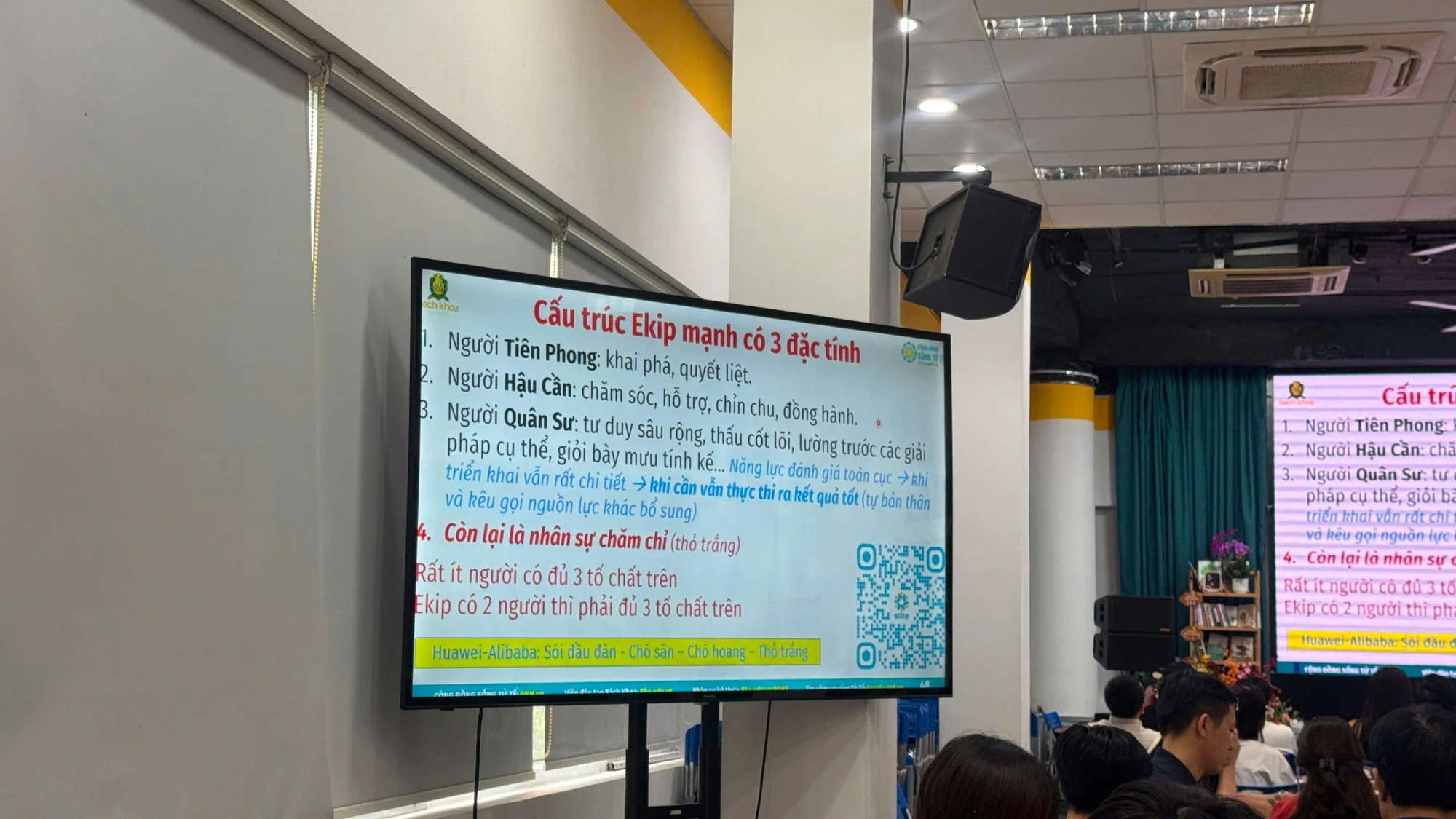 Slide: Cấu trúc Ekip mạnh có 3 đặc tính, tiên phong hậu cần quân sư