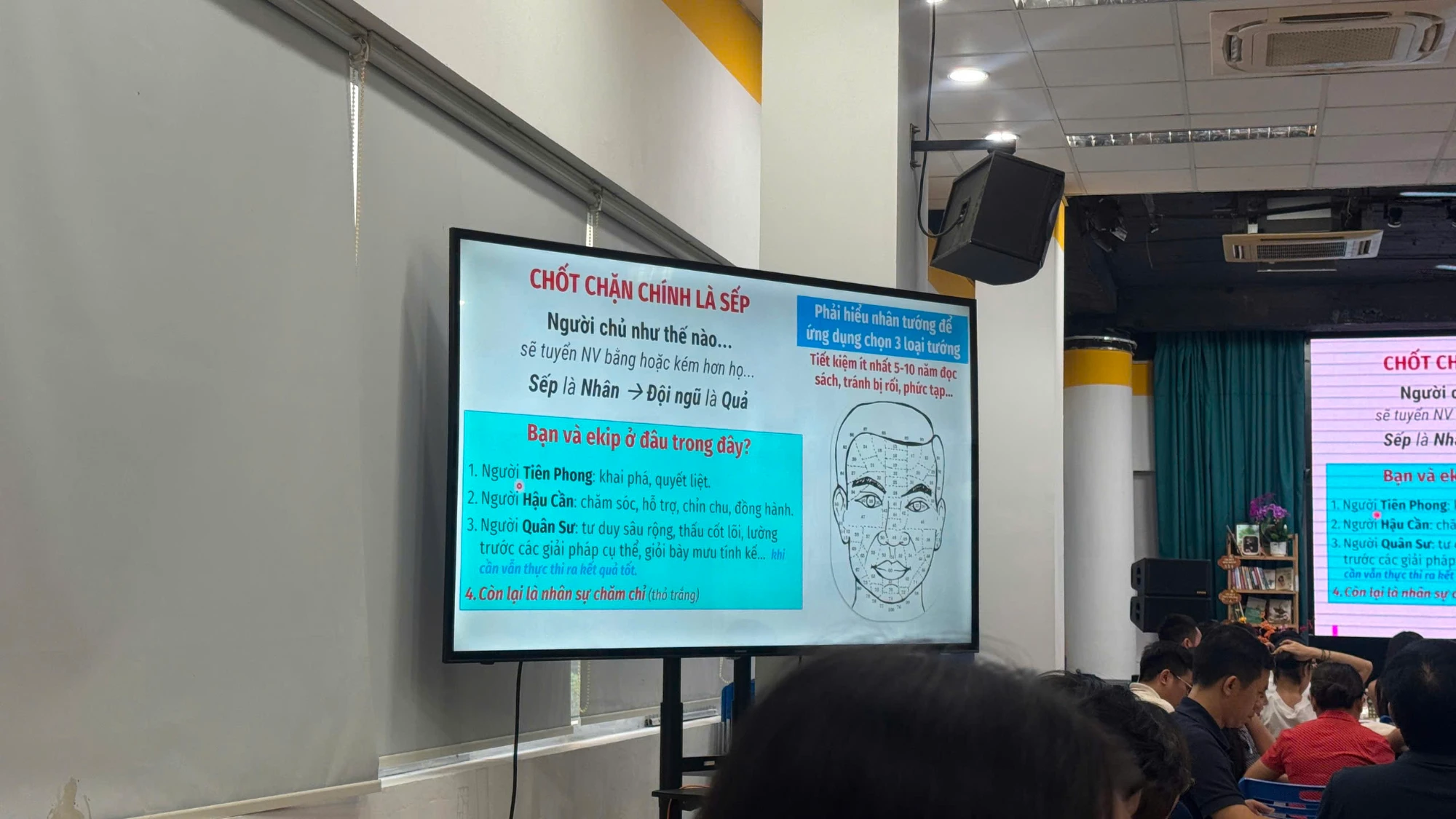 Slide: Chốt chặn chính là sếp, sếp là nhân đội ngũ là quả